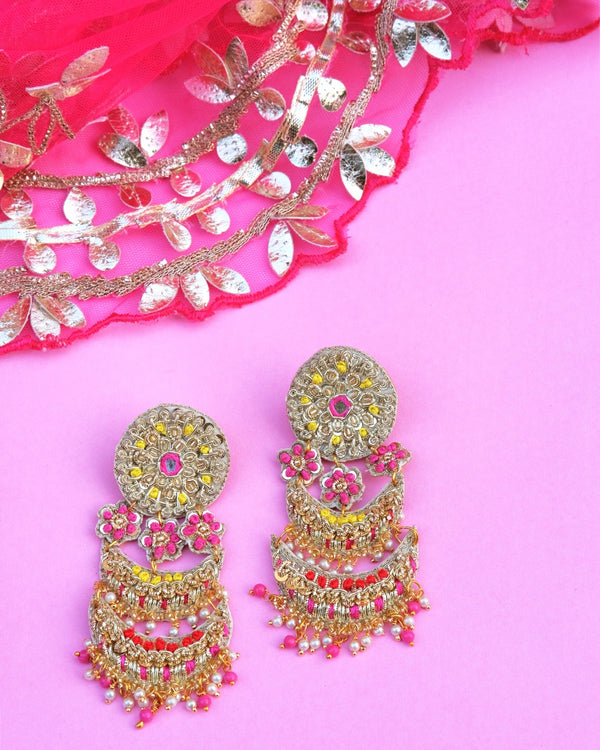 Bani Set (Earrings, Mathapatti & Set Of Haathphool) - TONOTO