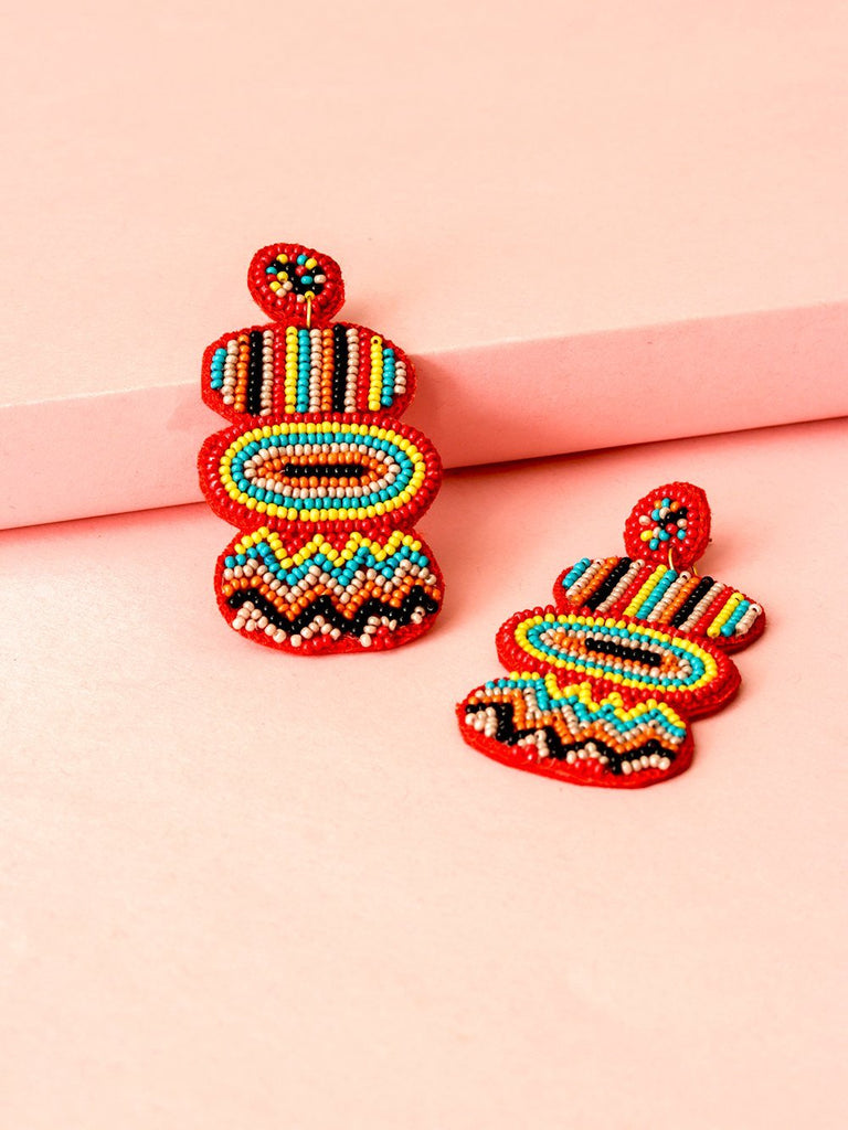 BOHEMIAN VIBE BEADED EARRINGS - Tonoto.in (6047210012843)