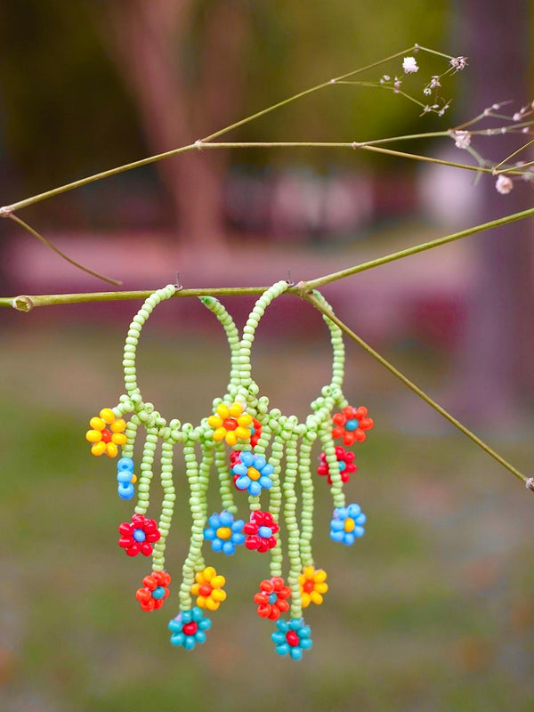 Flora Beaded Hoop Earrings - Tonoto (7722433380598)