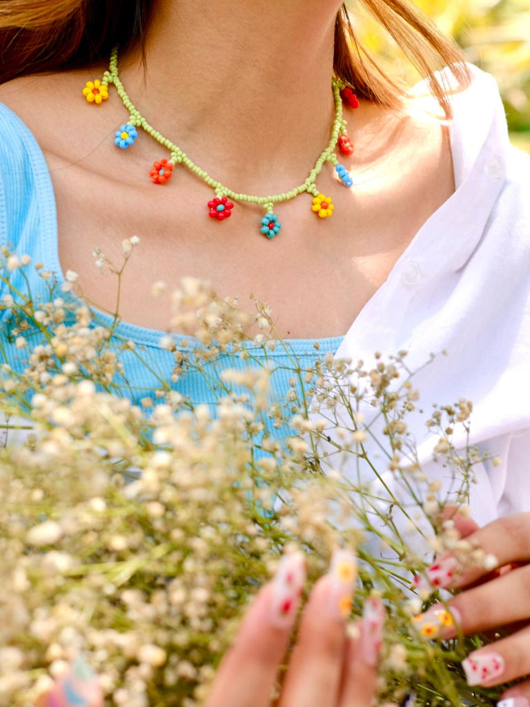 Flora Beaded Necklace - Tonoto (7722425680118)