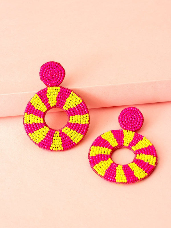 LUCKY ROULETTE BEADED EARRINGS - Tonoto.in (6047346852011)